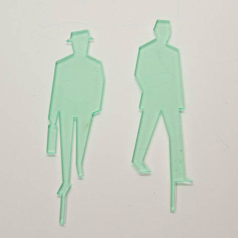 Figuren gelasert aus Acrylglas, M 1:20, 2 stk.