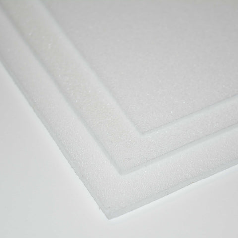 Styrodurplatte weiß, ca. 500 x 700 mm (Depron) in versch. Stärken