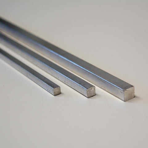 Aluminium Vierkant-Stab 1000 mm, massiv